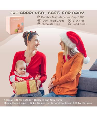 Silicone Sippy Cup for Baby & Toddler - Spill Proof Straw Cup with Snack Container - Trainer Cup for 6-12 Month to 2 Year Old - Christmas Gift for Family - Buy Online on GoSupps.com