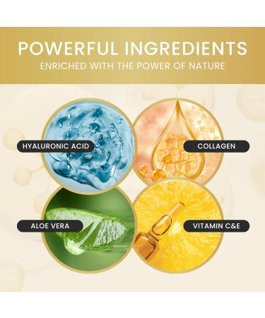 24K Gold Under Eye Patches - Reduce Dark Circles & Puffiness Hydrogel Collagen Eye Masks - 16 Pairs for Youthful Skin - Buy Online on GoSupps.com