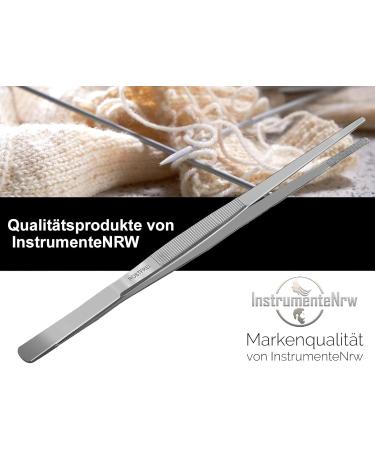 High-Quality 45 cm Stainless Steel Straight Tweezers with Internal Teeth for Precision | International Shipping Available - Buy Online on GoSupps.com