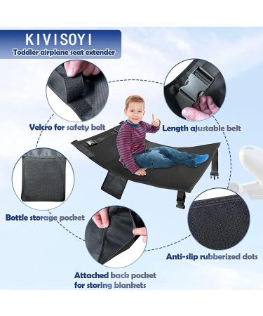 Kids Airplane Footrest Toddler Travel Bed Airplane Foot Hammock for Baby with Anti-Slip Design Airplane Seat Extender for Kids Portable Airplane Travel Accessories Aircot for Plane Kid (Black) - Buy Online on GoSupps.com