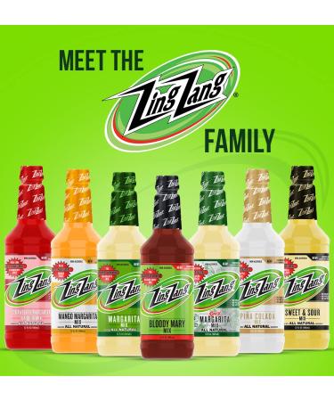 Zing Zang Margarita Mix - All Natural 3 Citrus Fruit Juice Blend - Non-Alcoholic Cocktail Mixers - 32oz (Pack of 6) - Buy Online on GoSupps.com