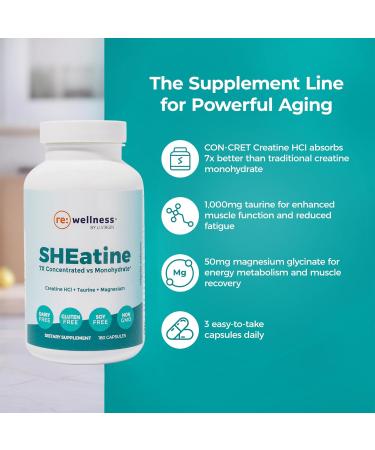 Reignite Wellness by JJ Virgin | SHEatine | Creatine HCL, Taurine & Magnesium Glycinate | 180 Capsules - Buy Online on GoSupps.com