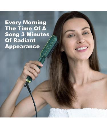 Buy Ionic Hair Straightener Brush Green 9 Temperature Settings Perfect for Normal Hair 50W International Shipping - Buy Online on GoSupps.com