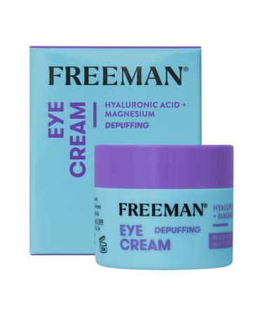 Freeman Restorative Moisturizing & Depuffing Eye Cream + Overnight Leave-On Treatment For Dull & Tired Eyes Brightens Undereye Skin Infused With Magnesium & Hyaluronic Acid 0.5 fl.oz./ 15 mL Jar 0.5 fl.oz./ 15 mL Jar Eye Cream