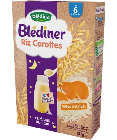 Bl dina Bl dinner Rice Carrots from 6 months Evening Cereal for Babies from 6 210 g - Buy Online on GoSupps.com