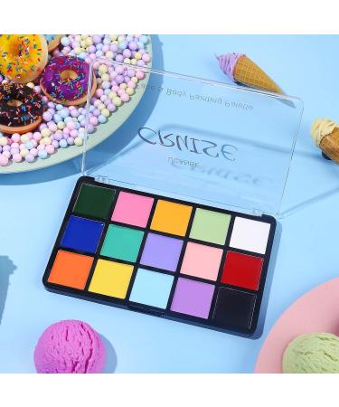 UCANBE Face Body Paint Oil Palette - 15 Macaron Colors for Halloween, Cosplay, Parties & Festivals - Buy Online on GoSupps.com