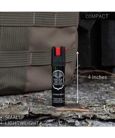 Police Magnum Compact Pepper Spray Self Defense - Tactical Maximum Heat Strength OC - Made in the USA (3 Pack) - Buy Online on GoSupps.com