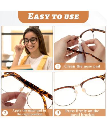 Curled 24 Pairs Self-Adhesive Nose Pads for Glasses - Soft Foam Anti-Slip Sponge in Black & Skin Color - Buy Online on GoSupps.com