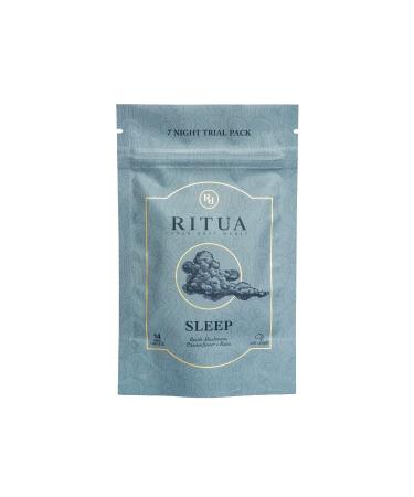 RITUA Wellness Natural Sleep Supplement 7-Day Trial Pack Deep Sleep Aid Mushroom Supplement with Kava Powder Reishi Mushroom and Passionflower Extracts Alternate to Sleep Gummies 14 Capsules