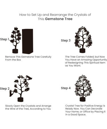 Tiger Eye Chakra Tree - Crystal Stones for Spiritual Feng Shui Decor - Good Luck Prosperity Ornament - Buy Online on GoSupps.com