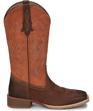 Justin Women's Breakaway Moka Western Boot - Tan, Broad Square Toe - Size 9 M US - Buy Online on GoSupps.com