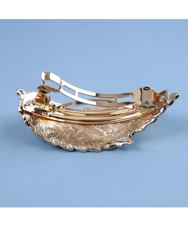 Inilbran Vintage Leaf Hair Clip Barrettes Gold Feather Hair Barrettes Metal Leaf Barrette Head Clips Leaf Hair Pin Clip Decorative Headwear French Hair Accessories for Women and Girls Headdress - Buy Online on GoSupps.com