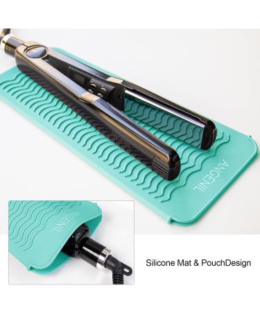 ANGENIL Heat Resistant Silicone Mat Pouch for Cordless Hair Styling Tools - Food Grade Green - Buy Online on GoSupps.com