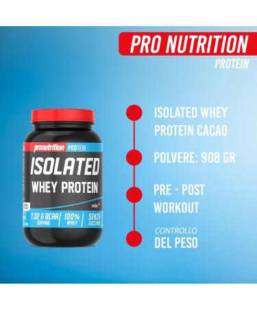 PRO NUTRITION Isolated Whey Protein 908 g Cocoa - Buy Online on GoSupps.com