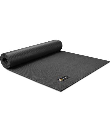 CAMBIVO Extra Long Yoga Mat for Women and Men - Non Slip Exercise Mat for Pilates, Fitness, Barefoot Workouts - 84 x 30 x 1/4 - Home Gym Studio - Black - Buy Online on GoSupps.com