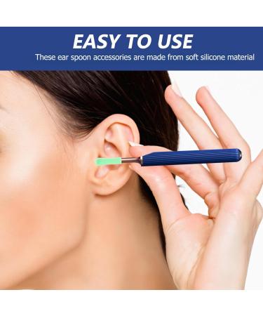 FRCOLOR 10pcs Ear Spoon Tips Ear Cleaner Replacement Tips Silicone Ear Wax Picker Cover Ear Spoon Sleeves Ear Wax Removal Tips Sleeves for Teens Adults Green - Buy Online on GoSupps.com