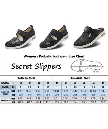 Women's Diabetic Sandals - Adjustable Closure, Comfy Slippers, Extra Wide Walking Shoes for Diabetic Edema, Plantar Fasciitis, Bunions, Arthritis - Navy Blue (Size 8 X-Wide) - Buy Online on GoSupps.com