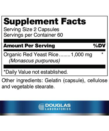 Douglas Laboratories Beni Koji Red Yeast Rice | Supports Healthy Blood Lipid Metabolism | 120 Capsules - Buy Online on GoSupps.com