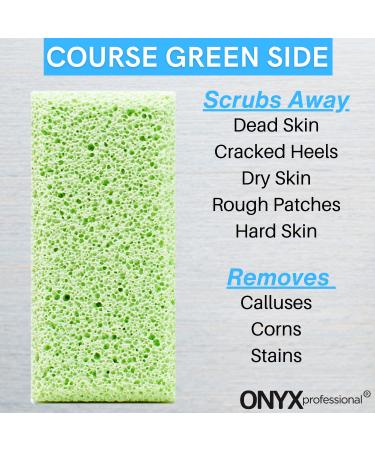 ONYX Professional 2-in-1 Pumice Stone Siliglass Callus Remover for Feet, Elbows & Knees - Exfoliating Foot File Scrubber for Dead Skin, Heels & Hands - Removes Hard Rough Dry Skin - Buy Online on GoSupps.com