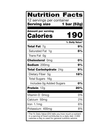 RXBAR Vanilla Almond Protein Bar 1.83oz (12 Pack) - High Protein Gluten Free Snack - Buy Online on GoSupps.com