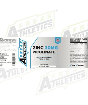 Zinc 30mg Picolinate Capsules - Made in UK | Freak Athletics - Buy Online on GoSupps.com