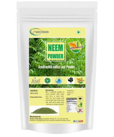 neotea Neem Leaf Powder 300 GM 10.58 OZ (Pack of 1) | 100% Pure & Natural | Fine Herbal Powder for Skin Hair & Wellness | No Additives or Preservatives
