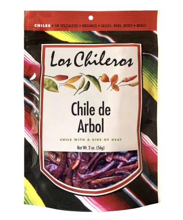 Los Chileros Whole Chile De Arbol, 2 Ounce