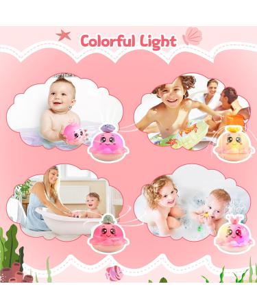 Octopus Light Up Bath Toy for Kids 3+ Years | Automatic Induction Spray | 4 Water Patterns | Pink | Bathtime Gift - Buy Online on GoSupps.com