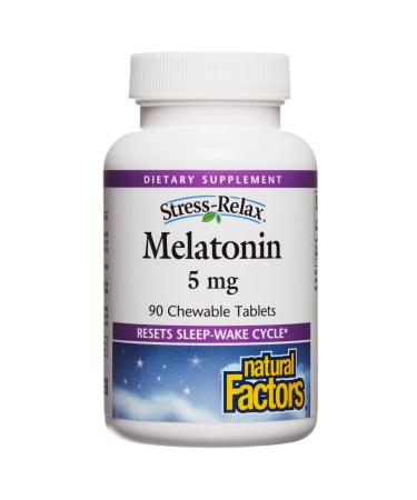 Natural Factors Stress-Relax Melatonin 5 mg 90 Chewable Tablets