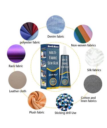 Fabric Repair Glue - Fast Dry Adhesive for Jeans, Pants, Denim, Leather - Washable & Clear - Sewing and Printing - Buy Online on GoSupps.com