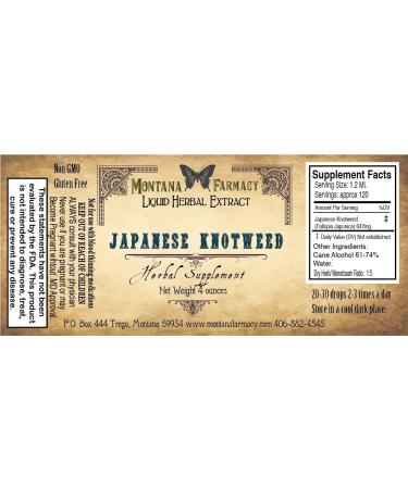 Premium 4 oz Japanese Knotweed Extract Tincture - Natural Polygonum Cuspidatum for Health - International Shipping - Buy Online on GoSupps.com