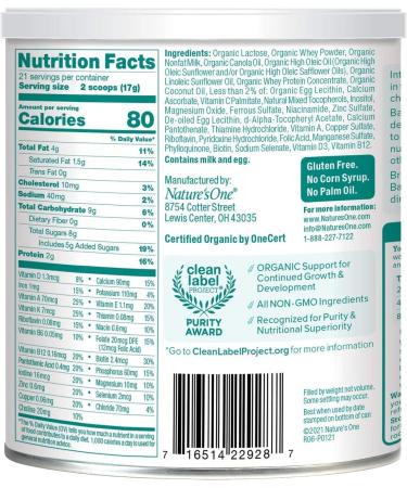Baby's Only Organic Whey & Dairy Protein Toddler Formula 12.7 Oz (Pack of 6) | Non-GMO | USDA Organic | Clean Label | Tummy Gentle & DHA Enriched - Buy Online on GoSupps.com