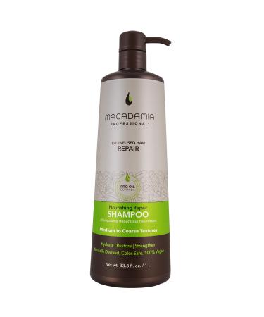 Nourishing Repair Shampoo 33.8oz Macadamia Professional Macadamia Oil and Argan Oil for Hydration  Shine  and Color Protection 33.8 Fl Oz (Pack of 1)