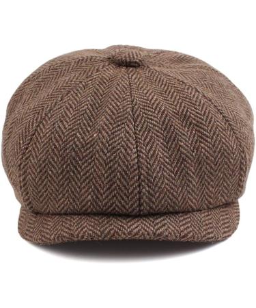 Pesaat Newsboy Cap for Toddler Boys | Vintage Tweed Driver Cap for Kids | Coffee | 2-5 Y, 4-7 Y - Buy Online on GoSupps.com