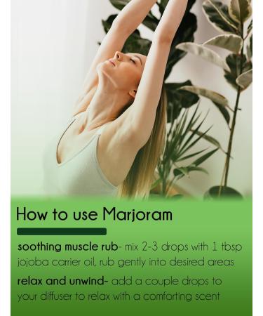 GreenHealth Marjoram Essential Oil 4 fl oz (118 ml) Glass Bottle w/Cap 100% Pure - Buy Online on GoSupps.com