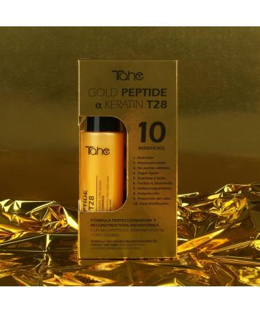 Tahe Gold Peptide Keratin Serum T28 - Repair Damaged Hair with Multipeptides & Vegetable Keratin 100ml | International Shipping - Buy Online on GoSupps.com