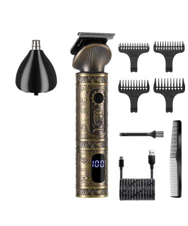 Hair Clippers for Men Hair Clipper for Men Professional 0 Gapped Hair Beard Trimmer Grooming Kit Nose Trimmer T-Blade Hair Cut Clipper Set