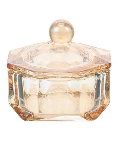 Beavorty Nail Art Acrylic Liquid Powder Glass Dappen Dish Nail Crystal Bowl with Lid Nail Art Brush Washing Container for Nail Art Manicure Care Tools