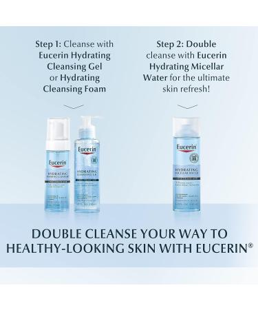 Eucerin Hydrating 3-in-1 Micellar Water with Hyaluronic Acid - 6.8 Fl Oz - Buy Online on GoSupps.com
