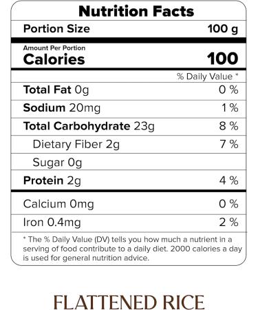 Darsa Organics Poha | 2 lb Resealable Zipper Bag | Flattened Rice with Fluffy Texture| USDA Organic | Non-GMO | Chemical-Free | Kosher - Buy Online on GoSupps.com