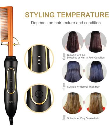 Portable Travel Anti-Scald Beard Straightener & Electric Hot Comb - Perfect Hair Straightening Tool for International Shipping - Buy Online on GoSupps.com