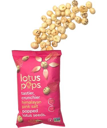 Popped Lotus Seed Snacks - Low Calorie, Gluten Free, Vegan, Paleo, Non GMO Certified | Plant Protein | Roasted Not-Fried | Himalayan Pink Salt | 4 Pack - Buy Online on GoSupps.com