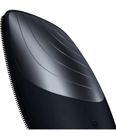 Geske SmartAppguided Sonic Thermo Facial Brush - 6 in 1 Heated Cleaning & Massage Device for Radiant Skin | Black Electric Facial Brush - Buy Online on GoSupps.com