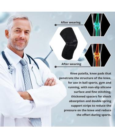 Milaiun Kniebandage - 2 Pack Compression Knee Supports for Men & Women with Stabilizers | XL Dark Gray - Ideal for Arthrosis Meniscus & Strength Sports - Buy Online on GoSupps.com