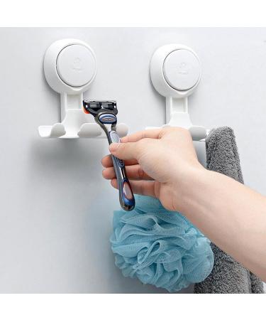 Ventdouce Self-Adhesive Razor Hook - Wall-Mounted Suction Holder for Towels Coats Luffa & Razors - Ideal Organizer for Bathroom & Shower - Buy Online on GoSupps.com