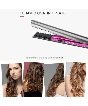 Shop Cordless 2-in-1 Hair Straightener & Curler - Portable USB Rechargeable Ceramic Flat Iron for Travel - Black - Buy Online on GoSupps.com