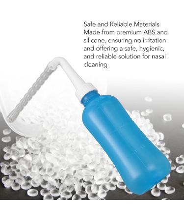 Neti Pot - Efficient Nasal Irrigation Bottle (310ML Blue) for Adults | Comfortable Saline Solution for Easy Use - International Shipping Available - Buy Online on GoSupps.com