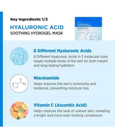 Buy SOOAE Hyaluronic Acid Soothing Hydrogel Mask - Vitamin C & Hydrating Facial Mask for Glowing Skin | International Shipping Available - Buy Online on GoSupps.com
