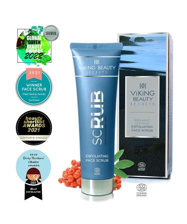 Organic Exfoliating Face Scrub - Icelandic Black Volcanic Sand & Rowanberries - Gentle Face Wash for All Skin Types - 2 Fl Oz - International Shipping Available - Buy Online on GoSupps.com