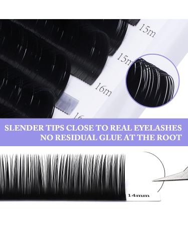 D Curl Classic Eyelash Extensions .15mm Mixed Length 14-20mm - Individual Lashes for Eyelash Extensions - 0.15-D 14-20mm - Buy Online on GoSupps.com